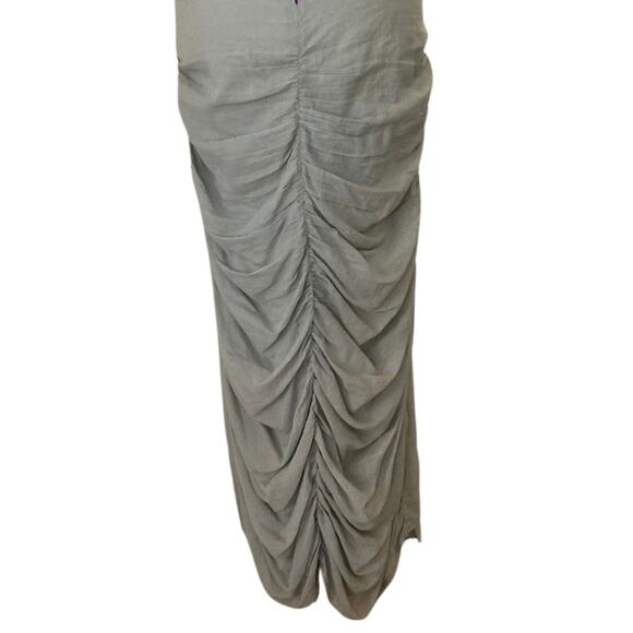 Vintage Y2K rbyme Gray Ruched Back Maxi Skirt – Double Layer Cotton XS - Picture 3 of 6